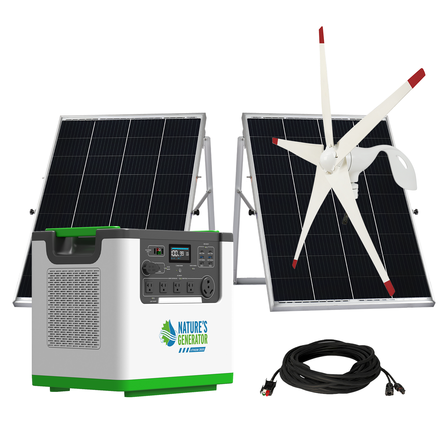 Nature's Generator Lithium 3600 Solar and Wind Generator