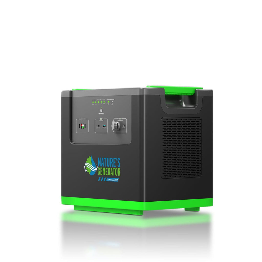 Nature's Generator Lithium 6000 with Solar Panels and Wind Turbine