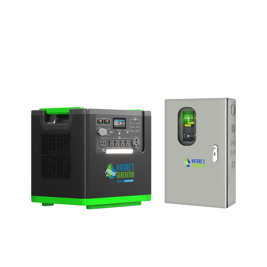 Nature's Generator Lithium 6000 and Transfer Switch